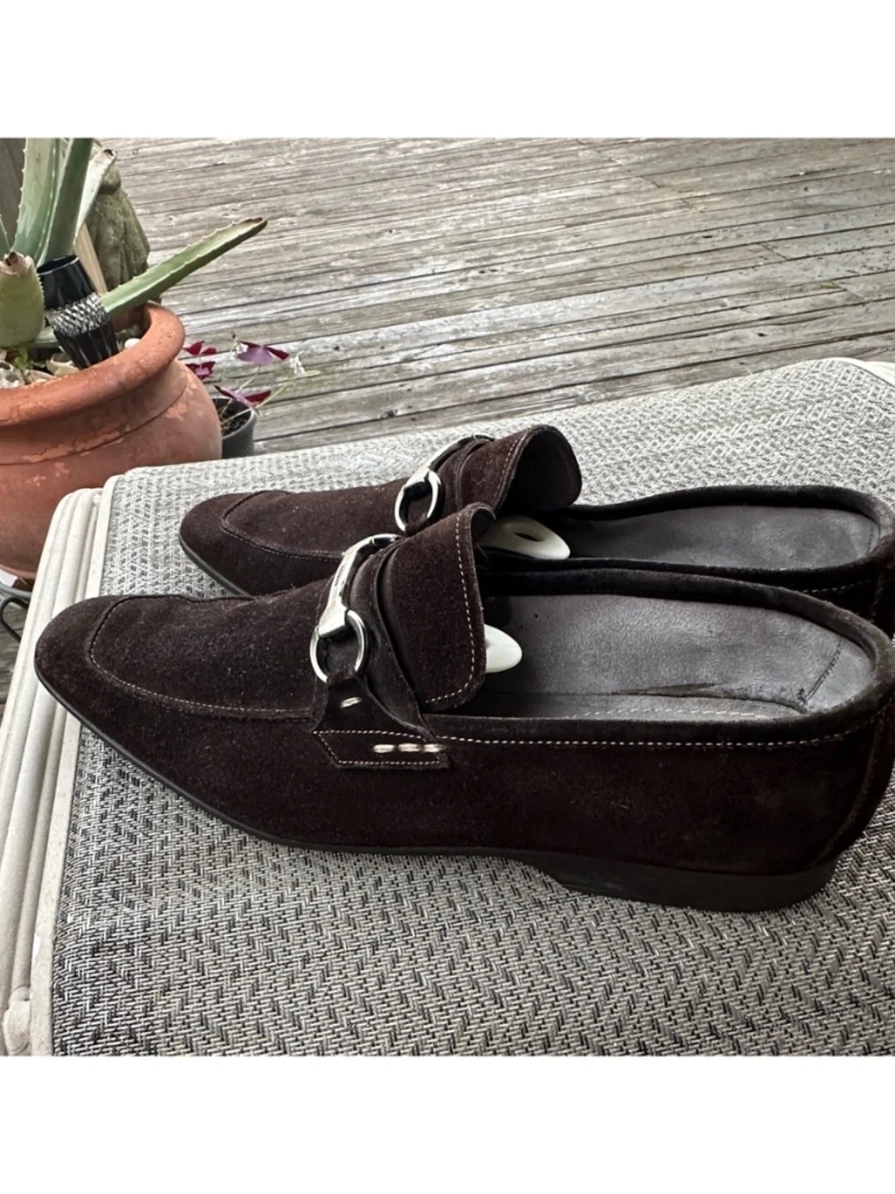 MAGNANNI Men’s Horsebit Loafers Size 10M Brown Suede Made in Spain 15804